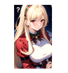 金髪サンタ女の子と夜空（個別スタンプ：31）