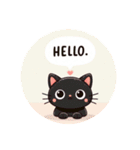 黒猫くんスタンプシリーズ（個別スタンプ：4）