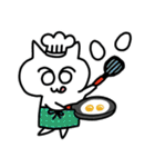 しろねこみーたん2 日常編（文字なし）（個別スタンプ：2）