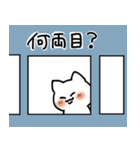 しろ猫の日常【待ち合わせ】（個別スタンプ：37）