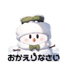 ゆるふわ可愛い雪だるま（個別スタンプ：10）