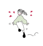 おねえさんの文字なしスタンプ（個別スタンプ：4）
