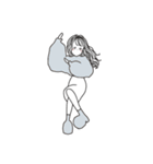 おねえさんの文字なしスタンプ（個別スタンプ：7）