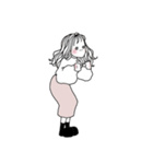 おねえさんの文字なしスタンプ（個別スタンプ：8）