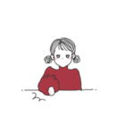 おねえさんの文字なしスタンプ（個別スタンプ：21）