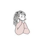 おねえさんの文字なしスタンプ（個別スタンプ：23）