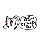 ふでねこ3【敬語、吹き出し】筆文字（個別スタンプ：27）