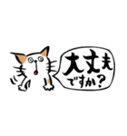 ふでねこ3【敬語、吹き出し】筆文字（個別スタンプ：30）