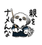 シーズー犬【親】Black ＆ White（個別スタンプ：2）