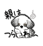 シーズー犬【親】Black ＆ White（個別スタンプ：6）