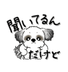 シーズー犬【親】Black ＆ White（個別スタンプ：31）