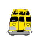 yellow and purple trains（個別スタンプ：11）