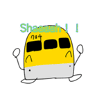 yellow and purple trains（個別スタンプ：16）