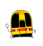 yellow and purple trains（個別スタンプ：22）