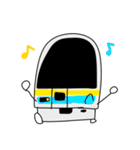 yellow and purple trains（個別スタンプ：24）