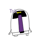 yellow and purple trains（個別スタンプ：26）