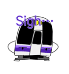 yellow and purple trains（個別スタンプ：27）