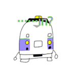 yellow and purple trains（個別スタンプ：38）