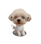 犬のモノトーンスタンプ（個別スタンプ：9）