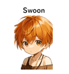 全て同じセリフ【Swoon】  1（個別スタンプ：4）