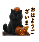 飛び出す★墓まで使えるAIハロウィン黒猫（個別スタンプ：2）