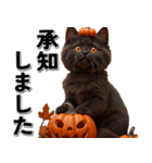 飛び出す★墓まで使えるAIハロウィン黒猫（個別スタンプ：10）