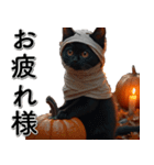 飛び出す★墓まで使えるAIハロウィン黒猫（個別スタンプ：13）