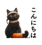 飛び出す★墓まで使えるAIハロウィン黒猫（個別スタンプ：16）