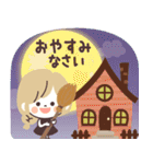 モノトーンGirlyちゃん・ハロウィン（個別スタンプ：7）