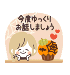 モノトーンGirlyちゃん・ハロウィン（個別スタンプ：29）