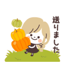 モノトーンGirlyちゃん・ハロウィン（個別スタンプ：32）