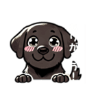 黒色ラブラドールレトリーバーのスタンプ（個別スタンプ：2）