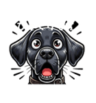 黒色ラブラドールレトリーバーのスタンプ（個別スタンプ：11）