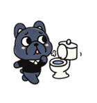待ち合わせに使える黒フレブルちゃん（個別スタンプ：2）