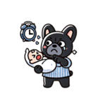 待ち合わせに使える黒フレブルちゃん（個別スタンプ：9）