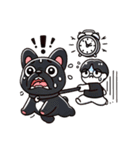 待ち合わせに使える黒フレブルちゃん（個別スタンプ：11）