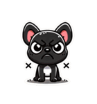 待ち合わせに使える黒フレブルちゃん（個別スタンプ：17）