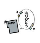 パソコンのenter♡（個別スタンプ：1）