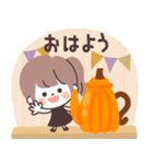 モノトーンPonyちゃん・ハロウィン（個別スタンプ：1）