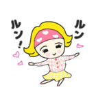 おしゃれヘアバンドタエコさんラブ（個別スタンプ：1）
