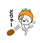 みかんを被った猫（個別スタンプ：6）