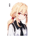 金髪シャツ女の子と町（個別スタンプ：15）