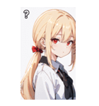 金髪シャツ女の子と町（個別スタンプ：31）