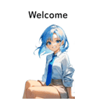 全て同じセリフ【Welcome】（個別スタンプ：3）