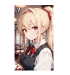 金髪ウェイトレス女の子とカフェ（個別スタンプ：31）