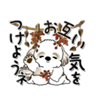 シーズー犬【秋・Part 2】2024（個別スタンプ：14）