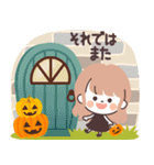 モノトーンLongちゃん・ハロウィン（個別スタンプ：5）