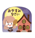 モノトーンLongちゃん・ハロウィン（個別スタンプ：7）