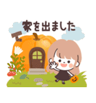 モノトーンLongちゃん・ハロウィン（個別スタンプ：13）