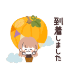 モノトーンLongちゃん・ハロウィン（個別スタンプ：17）